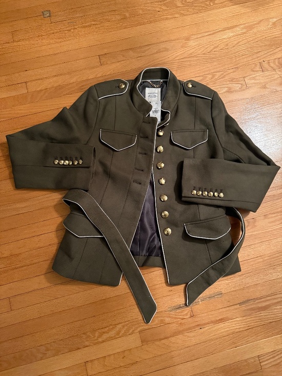 NWT Banana Republic Olivia Palermo belted military style jacket - Picture 1 of 8